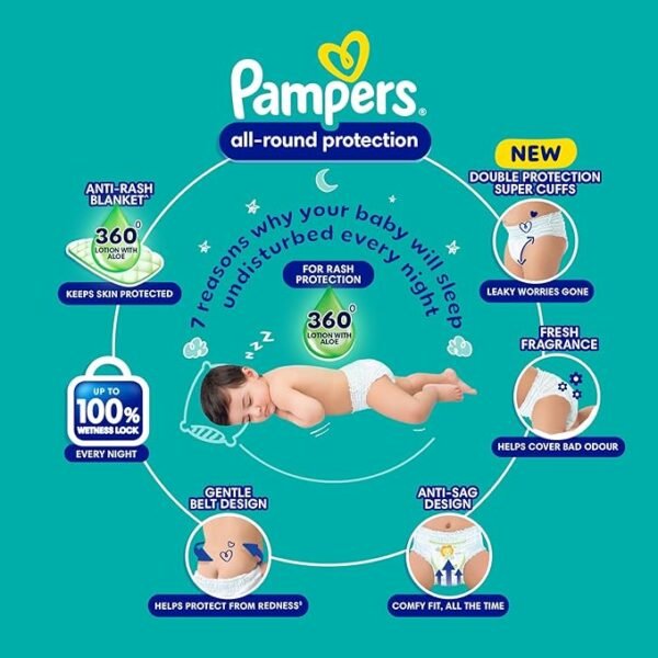 Pampers Pants Style Baby Diapers, Large size (L)