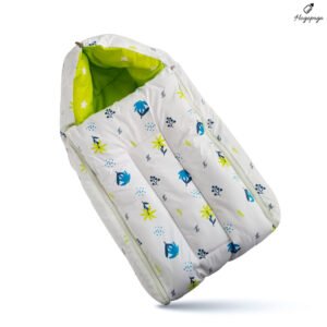 HOGOPOGO 3-in-1 Baby Bed, Sleeping Bag & Carry Nest | Blue Daisy | 0-6 Months
