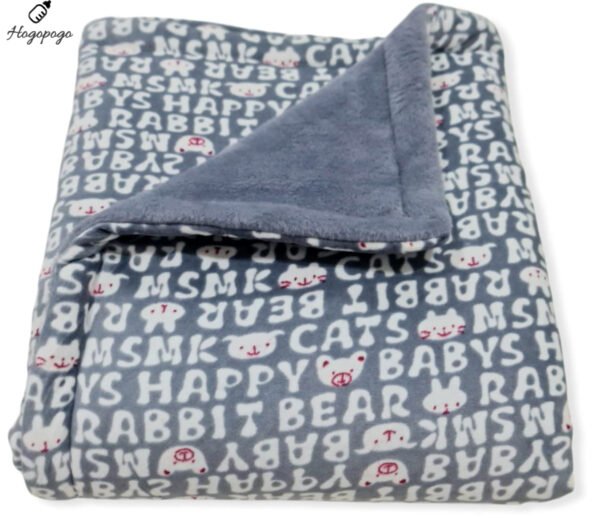 HOGOPOGO 3-Layer Baby Blanket | Velvet, Fur & Flannel | 87x70cm | 0–6 Months | Unisex