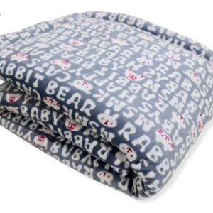 HOGOPOGO 3-Layer Baby Blanket | Velvet, Fur & Flannel | 87x70cm | 0–6 Months | Unisex