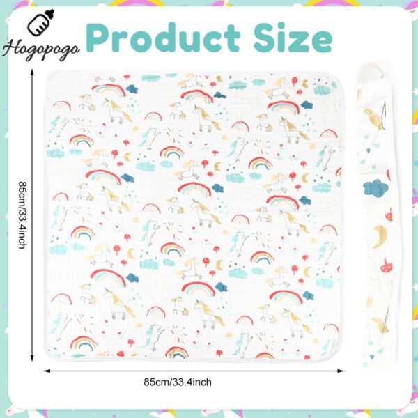 HOGOPOGO Muslin Baby Face Towels Pack of 5 | 500 TC White Napkins | Extra Soft