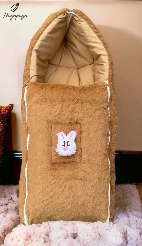 HOGOPOGO Cozy Baby Sleeping Bag | Zipper Closure | Dark Brown | 0–12 Months