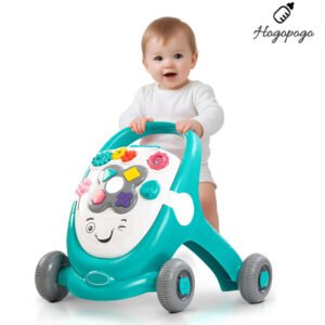 HOGOPOGO Baby Walker for Kids, Baby Push Walker with Music, LED Light, Rotating Gears & Grip Handle | Activity Kids Walker for Baby Toddlers | Baby Walkers for 0 to 2 Years Boy Girl (Green)