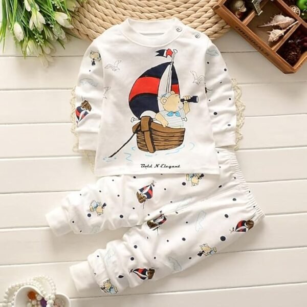 HOGOPOGO Elegant Baby Boys Cotton Solid - Be Bold Inside & Elegant Outside Tshirt Pant Set