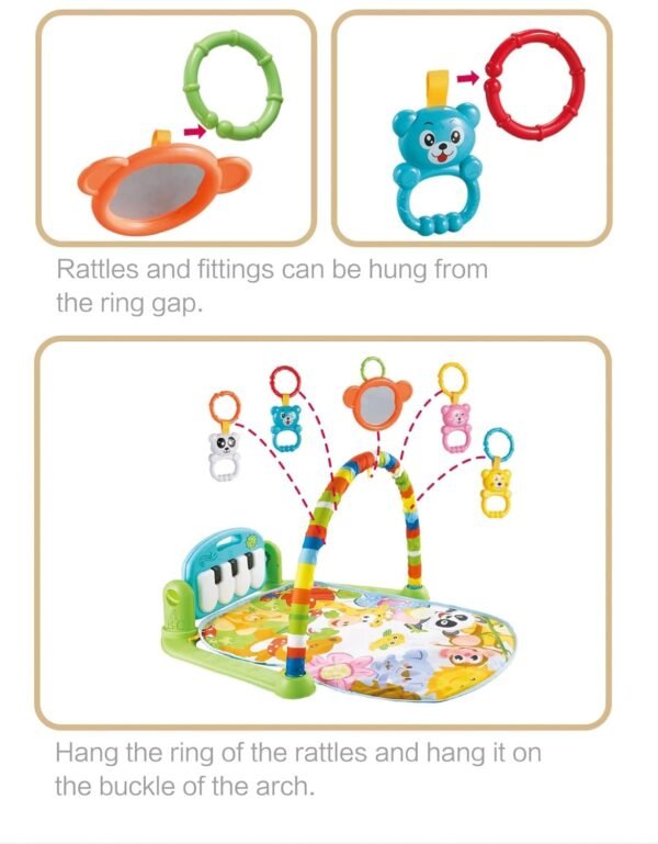 HOGOPOGO Kick & Play Baby Piano Gym | Multi-Function ABS Plastic Fitness Rack for Infants