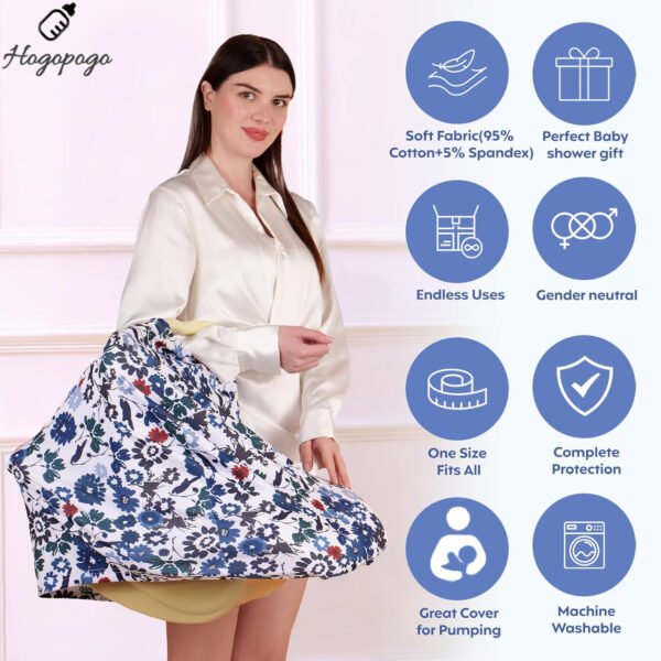 HOGOPOGO Nursing Cover for Feeding Moms – 360° Privacy, Breathable, Multi-Use Wrap