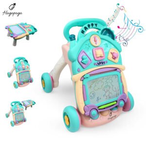 HOGOPOGO Baby Multiactivity Push Walker with Piano Or Doodle, Touch Senser, Educational Elements and Stable & Safe Design. (Multicolor-Doodle)