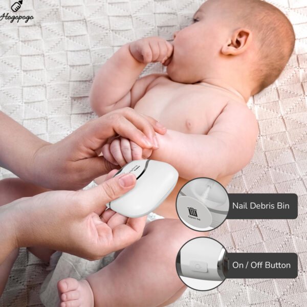HOGOPOGO Cuppy Electric Baby Nail Trimmer | Safe Nail Clipper with Brush | 1 Count