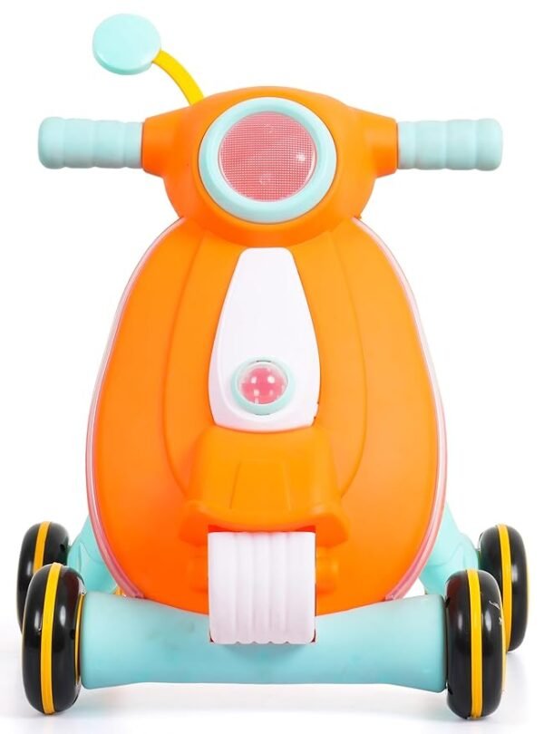 HOGOPOGO Tiny Step Baby Walker Early Education Activity Center with Lights, Sounds and Ball Game, Baby Push Walker (Orange)