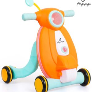 HOGOPOGO Tiny Step Baby Walker Early Education Activity Center with Lights, Sounds and Ball Game, Baby Push Walker (Orange)