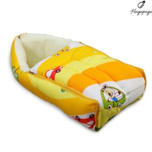 HOGOPOGO 3 in 1 Baby Bed, Sleeping Bag & Carry Nest | Cotton Baby Bedding for Newborn & Infant | Portable Bassinet | 0M+ | Cars Print | Multicolour