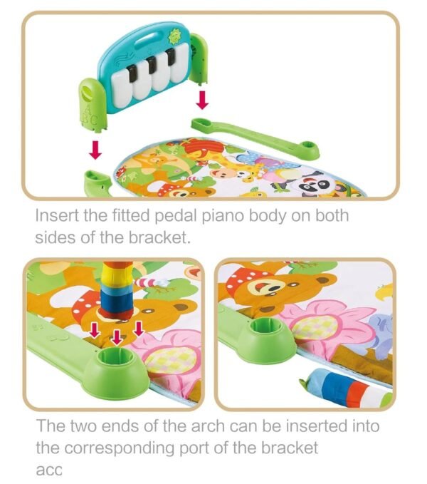 HOGOPOGO Kick & Play Baby Piano Gym | Multi-Function ABS Plastic Fitness Rack for Infants