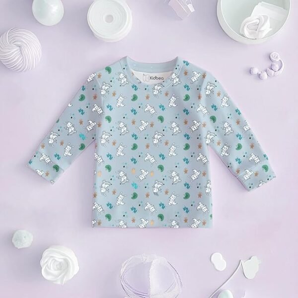HOGOPOGO 100% Bamboo Cotton Co-Ord Set | Ultra-Soft & Breathable Summer Clothes | Full-Sleeve T-Shirt & Comfy Pants for Kids