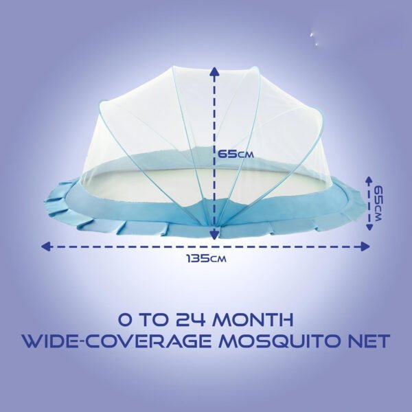 HOGOPOGO Bottomless Baby Mosquito Net | Blue | Safe Sleep | 135x65x65cm | 0–24M