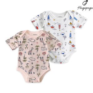 HOGOPOGO 100% Organic Cotton Onesie for Newborn & Infant Babies | Cozy & Breathable | Ultra-Soft Bodysuit for Unisex Kids