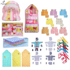 HOGOPOGO 556-in-1 Baby Essentials Combo | Hospital Gift Set | Pink Fox | 0–6 Months