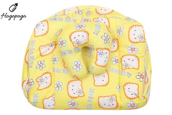 HOGOPOGO Baby Soft Mattress with Mosquito Net | 0–6 Months | Yellow | Foldable Bed