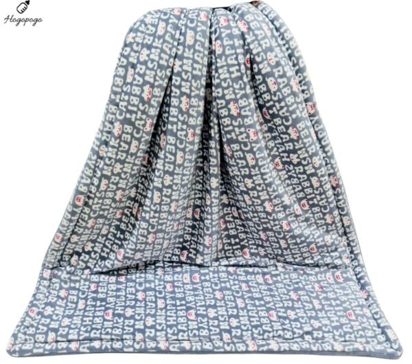 HOGOPOGO 3-Layer Baby Blanket | Velvet, Fur & Flannel | 87x70cm | 0–6 Months | Unisex