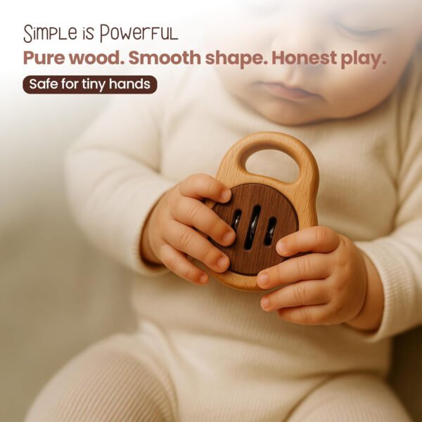 HOGOPOGO Wooden Baby Rattle Set (0–12 Months) – Natural, Non-Toxic, Safe by HippoToys