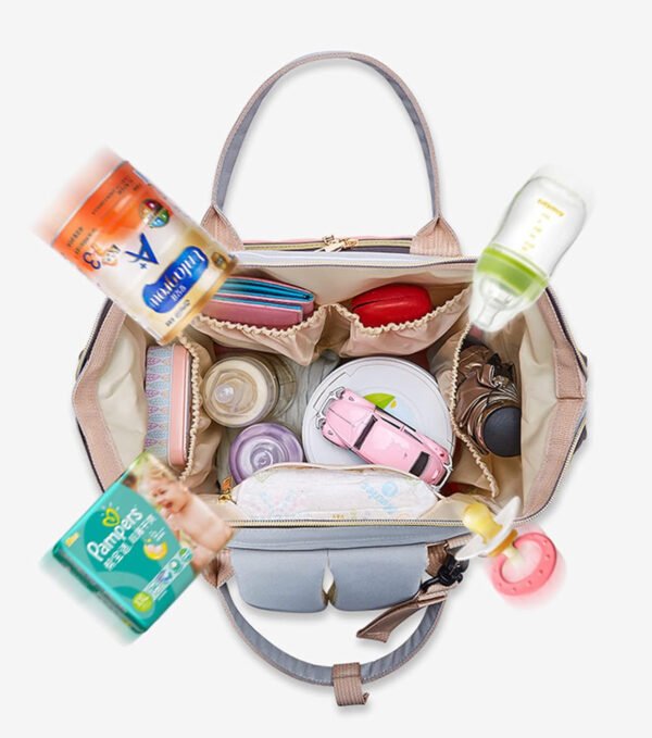HOGOPOGO Baby Diaper Bag for Moms – 24L Travel Backpack with Insulated Bottle Pocket