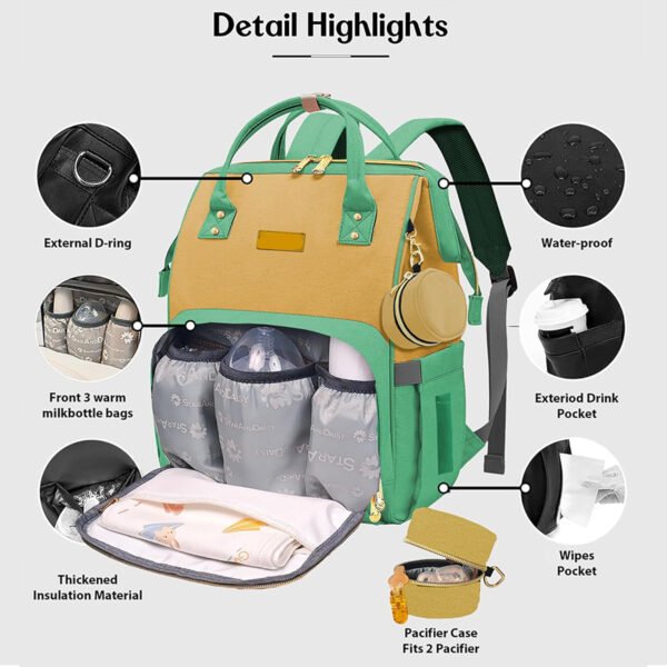 HOGOPOGO Baby Bag for Mother Travel – Waterproof Maternity Bag with Insulated Pockets (30L)