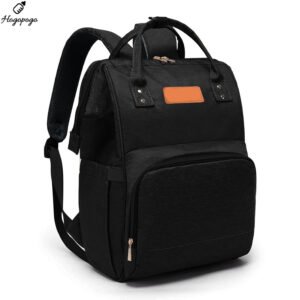 HOGOPOGO Everyday Diaper Bag for Moms – Water-Resistant, Multi-Pocket Maternity Bag (Black)